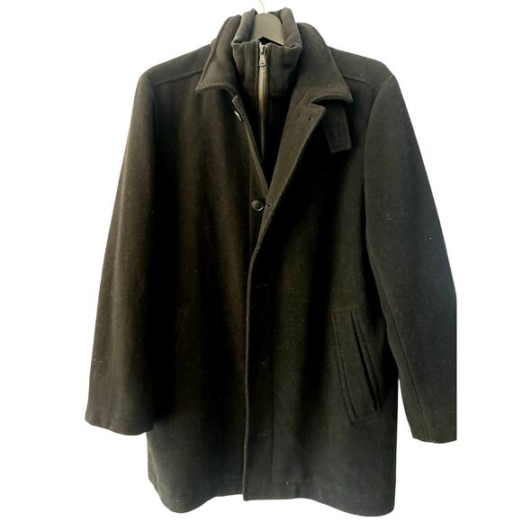 Calvin Klein Men's Classic Fit Black Wool Blend Over coat out of stock SzL NEW! - Picture 13 of 14